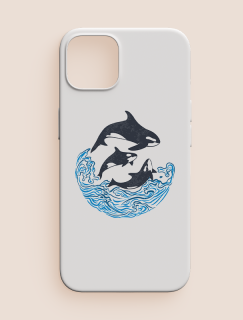 Balina Tasarımlı iPhone 12 Telefon Kılıfı