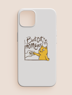 Best Cat Mom Tasarımlı iPhone 12 Pro Max Telefon Kılıfı