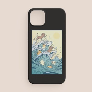 Denizdeki Köpekler Tasarımlı iPhone 12 Pro Max Telefon Kılıfı