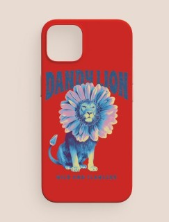 Flower Lion Tasarımlı iPhone 12 Pro Max Telefon Kılıfı