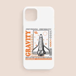 Gravity Yazılı Tasarım iPhone 12 Telefon Kılıfı