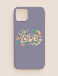  Live Love Yoga Tasarımlı iPhone 13 Pro Max Telefon Kılıfı