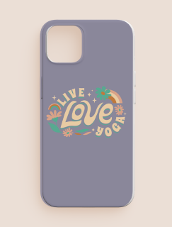 Live Love Yoga Tasarımlı iPhone 12 Pro Max Telefon Kılıfı