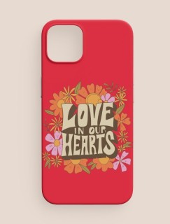 Love in Our Hearts Yazılı iPhone 12 Pro Telefon Kılıfı