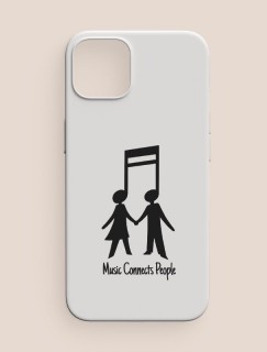 Music Connects People Temalı iPhone 12 Telefon Kılıfı