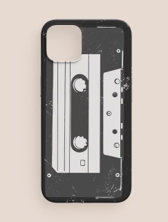 Retro Kaset Tasarımlı iPhone 12 Telefon Kılıfı