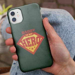 Daddy is My Hero Yazılı Baba Oğul Temalı iPhone 11 Pro Telefon Kılıfı