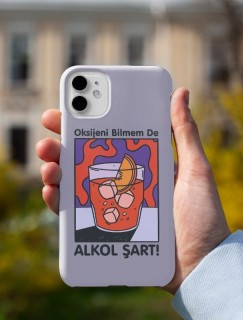 Alkol Şart Yazılı iPhone 11 Pro Telefon Kılıfı