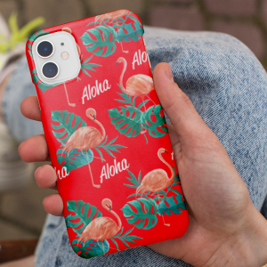 Aloha Flamingo Tasarımlı iPhone 13 Telefon Kılıfı