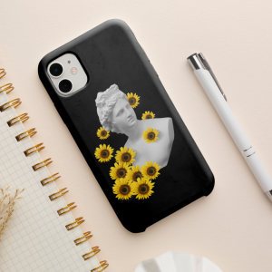 Ayçiçekleriyle Rönensans Tasarımlı iPhone 13 Telefon Kılıfı