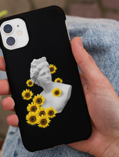 Ayçiçekleriyle Rönensans Tasarımlı iPhone 12 Pro Max Telefon Kılıfı