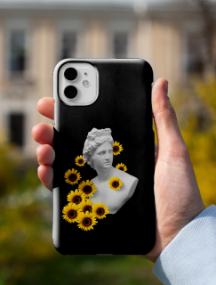 Ayçiçekleriyle Rönensans Tasarımlı iPhone 13 Telefon Kılıfı