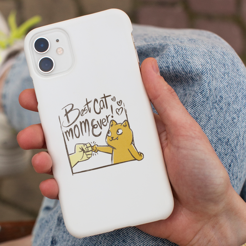 Best Cat Mom Tasarımlı iPhone 11 Telefon Kılıfı