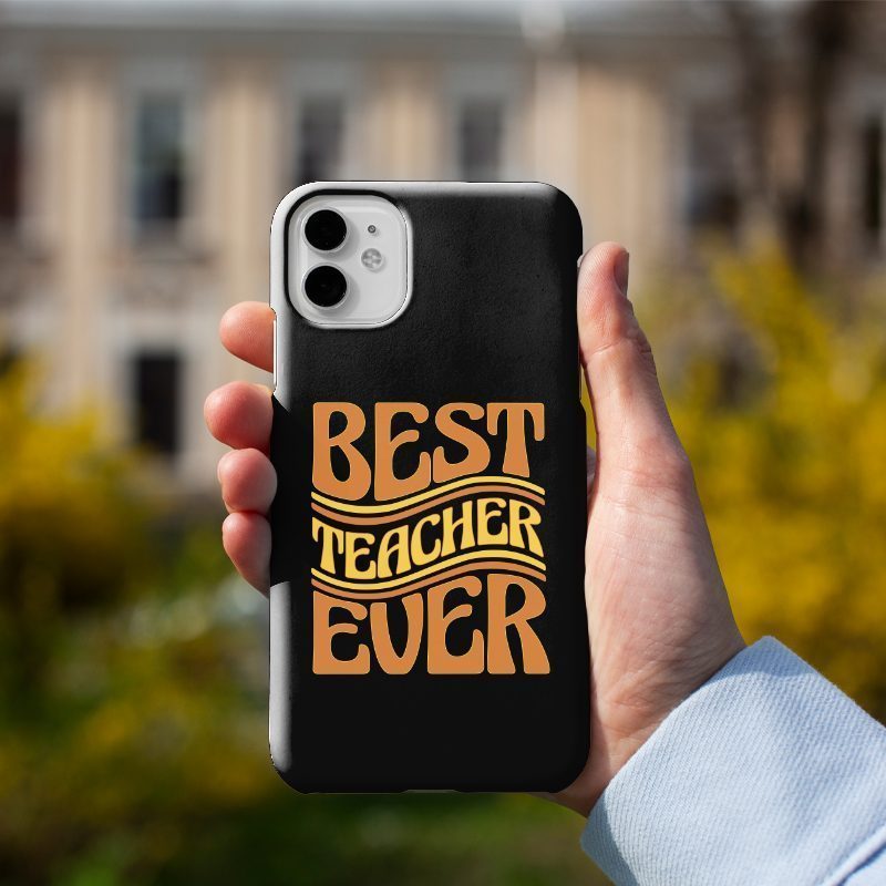Best Teacher Ever Yazılı iPhone 12 Pro Telefon Kılıfı