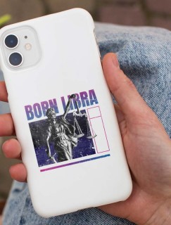 Born Libra Yazılı Terazi Burcu iPhone 13 Telefon Kılıfı
