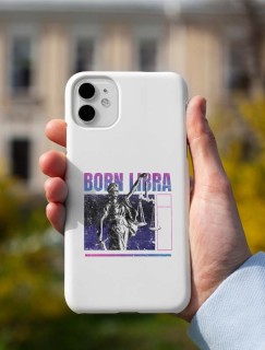 Born Libra Yazılı Terazi Burcu iPhone 12 Telefon Kılıfı