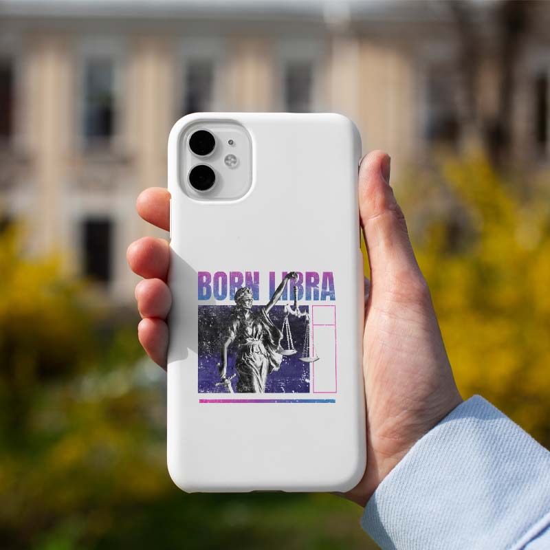 Born Libra Yazılı Terazi Burcu iPhone 11 Pro Telefon Kılıfı