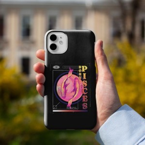 Born Pisces Yazılı Balık Burcu iPhone 11 Pro Telefon Kılıfı