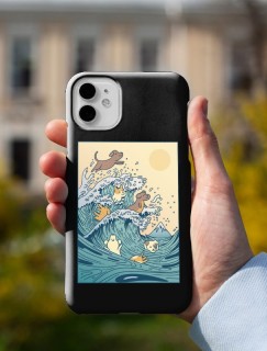 Denizdeki Köpekler Tasarımlı iPhone 13 Pro Max Telefon Kılıfı