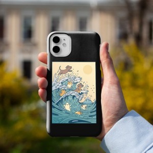 Denizdeki Köpekler Tasarımlı iPhone 11 Pro Max Telefon Kılıfı