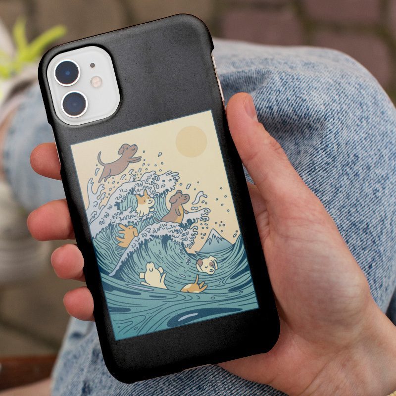 Denizdeki Köpekler Tasarımlı iPhone 13 Pro Telefon Kılıfı