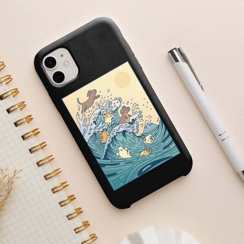 Denizdeki Köpekler Tasarımlı iPhone 12 Pro Max Telefon Kılıfı