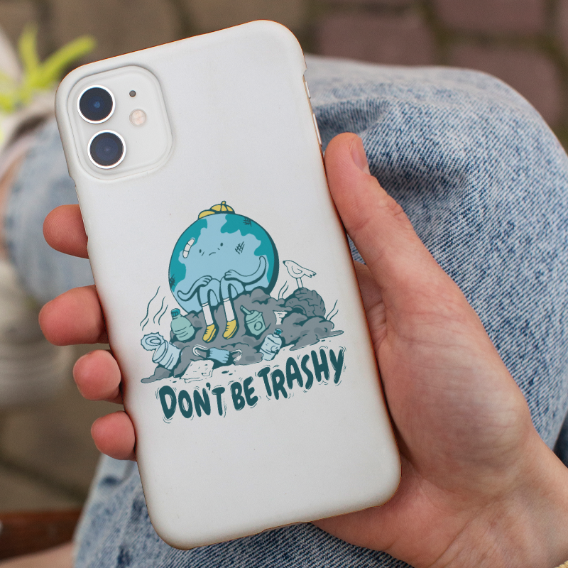 Don't Be Trashy Yazılı iPhone 13 Pro Telefon Kılıfı