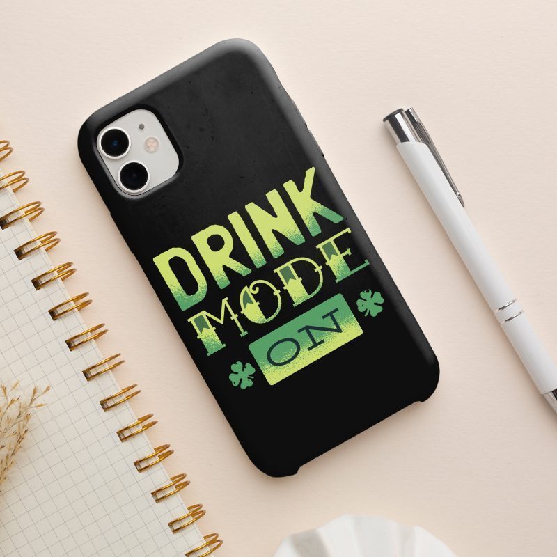 Drink Mode On Yazılı iPhone 13 Telefon Kılıfı