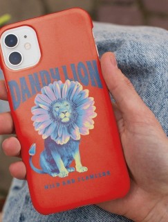 Flower Lion Tasarımlı iPhone 11 Telefon Kılıfı