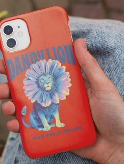 Flower Lion Tasarımlı iPhone 13 Telefon Kılıfı