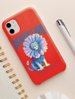 Flower Lion Tasarımlı iPhone 11 Pro Telefon Kılıfı