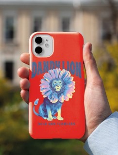 Flower Lion Tasarımlı iPhone 13 Telefon Kılıfı