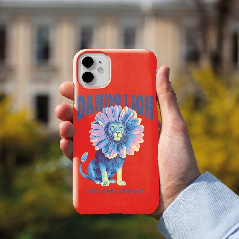 Flower Lion Tasarımlı iPhone 12 Pro Telefon Kılıfı