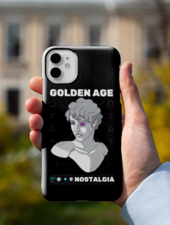 Golden Age Tasarımlı iPhone 11 Telefon Kılıfı