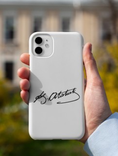 Atatürk'ün İmzası Tasarımlı iPhone 11 Pro Telefon Kılıfı