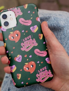 Love Sucks Yazılı Emoji Tasarımlı iPhone 11 Pro Max Telefon Kılıfı