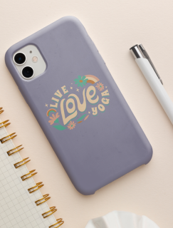 Live Love Yoga Tasarımlı iPhone 13 Telefon Kılıfı