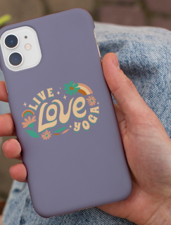 Live Love Yoga Tasarımlı iPhone 12 Pro Telefon Kılıfı