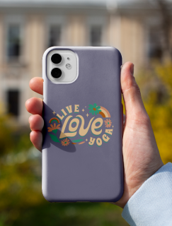  Live Love Yoga Tasarımlı iPhone 13 Pro Max Telefon Kılıfı
