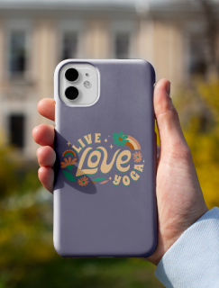 Live Love Yoga Tasarımlı iPhone 12 Pro Max Telefon Kılıfı