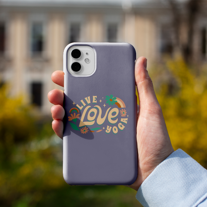 Live Love Yoga Tasarımlı iPhone 12 Pro Max Telefon Kılıfı