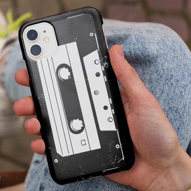 Retro Kaset Tasarımlı iPhone 13 Telefon Kılıfı