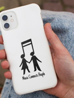 Music Connects People Temalı iPhone 13 Pro Max Telefon Kılıfı