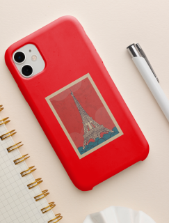 Paris Eyfel Kulesi Tasarımlı iPhone 12 Telefon Kılıfı