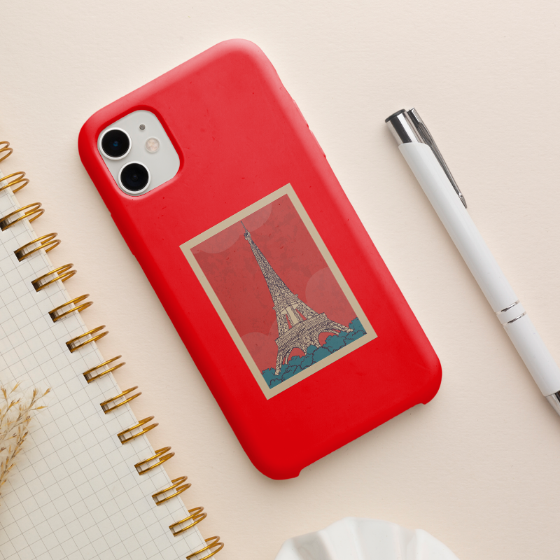 Paris Eyfel Kulesi Tasarımlı iPhone 12 Telefon Kılıfı