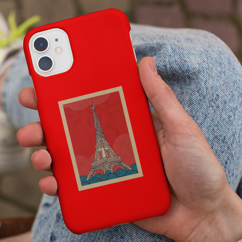 Paris Eyfel Kulesi Tasarımlı iPhone 13 Telefon Kılıfı