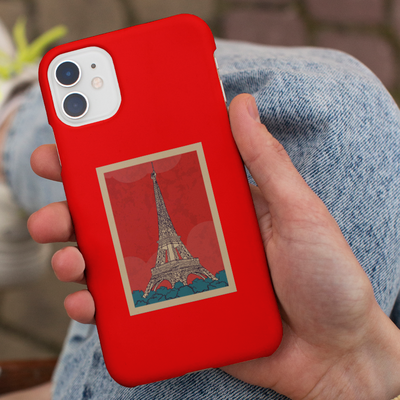 Paris Eyfel Kulesi Tasarımlı iPhone 12 Pro Telefon Kılıfı