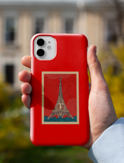 Paris Eyfel Kulesi Tasarımlı iPhone 13 Pro Max Telefon Kılıfı