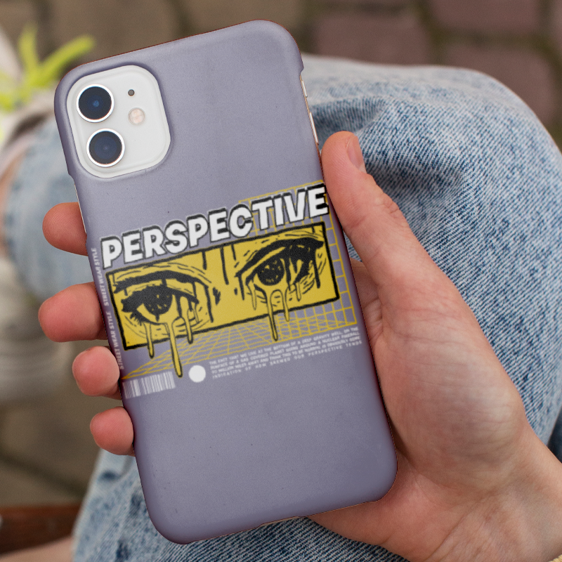 Perspective Yazılı Tasarım iPhone 12 Telefon Kılıfı