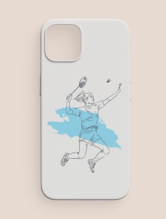 Badminton Oynayan Sporcu Tasarımlı iPhone 11 Pro Telefon Kılıfı